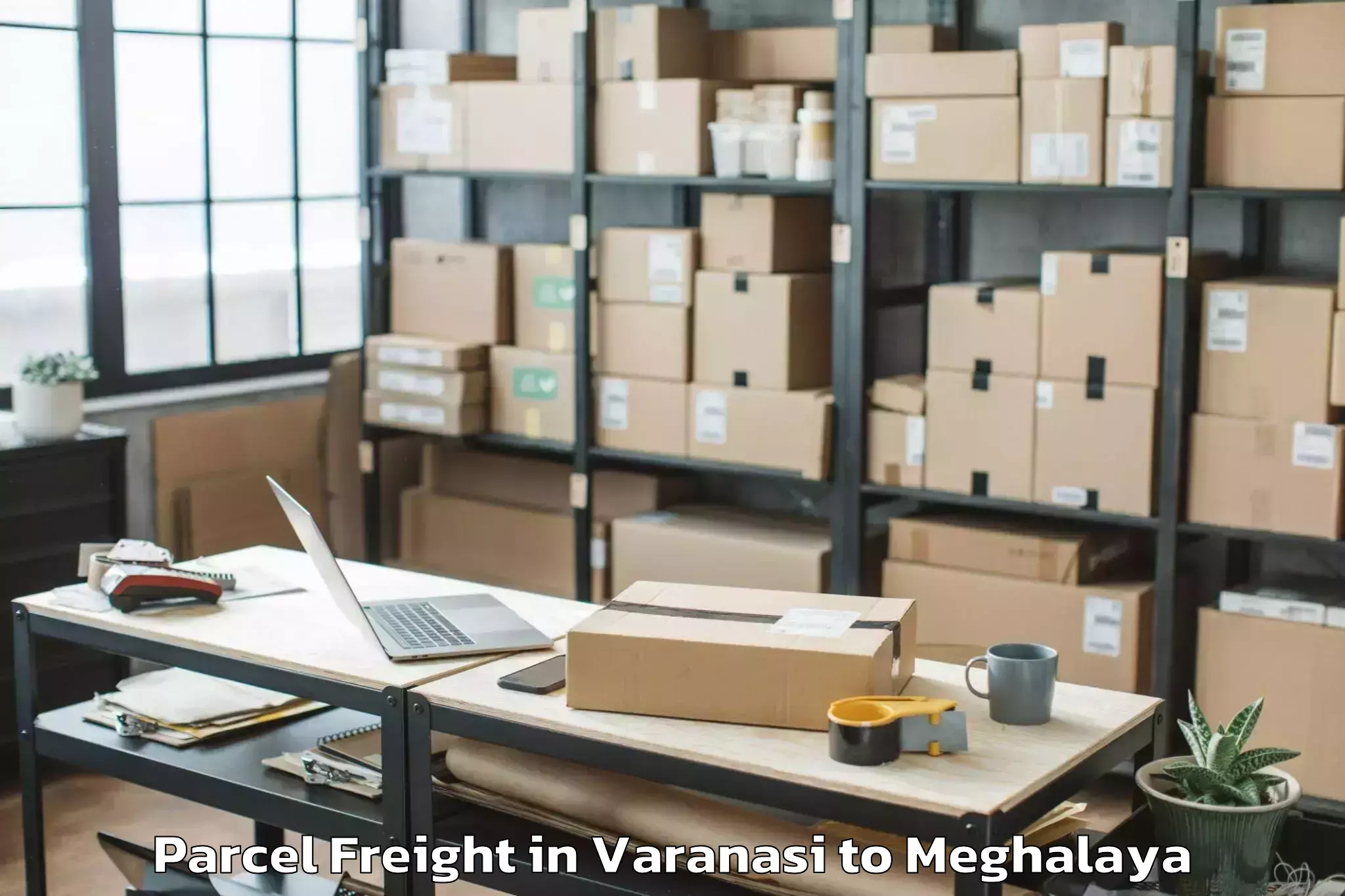 Book Varanasi to Khatarshnong Laitkroh Parcel Freight